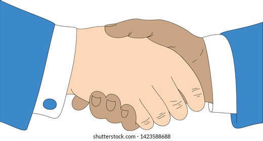 Handshake Icon Vector Design Template