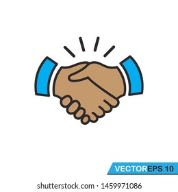 handshake icon vector design template