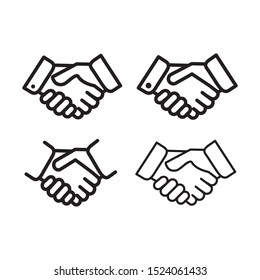 handshake icon vector design template
