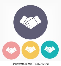 handshake icon . Vector  Eps 10 . Lorem Ipsum Flat Design 