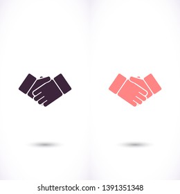 handshake icon . Vector  Eps 10 . Lorem Ipsum Flat Design 