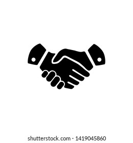 handshake icon vector flat design