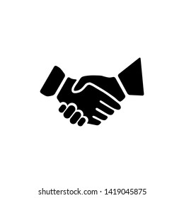 handshake icon vector flat design