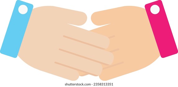 Icono de apretón de manos Ilustración plana vectorial