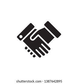 handshake icon vector glyph style design