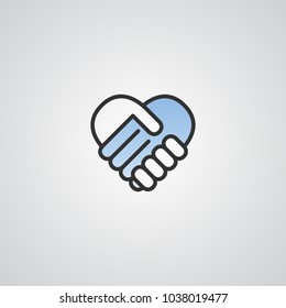 handshake icon vector illustration