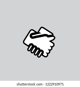 Handshake icon. Vector illustration