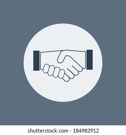 Handshake icon. Vector illustration