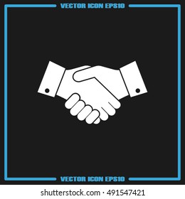 Handshake icon vector illustration