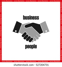 Handshake icon vector illustration