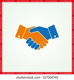 Handshake icon vector illustration