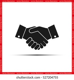 Handshake icon vector illustration