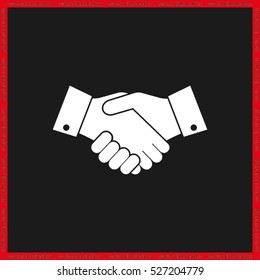 Handshake icon vector illustration