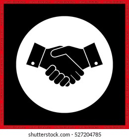 Handshake icon vector illustration