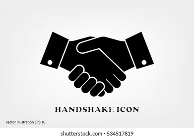 Icono de apretón de manos ilustración vectorial.