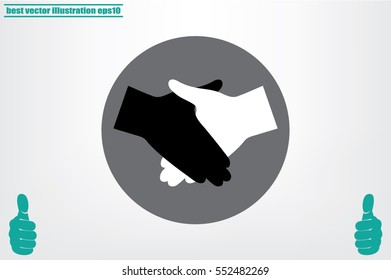 Handshake icon vector illustration