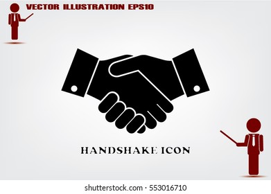 Handshake icon vector illustration.