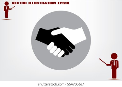 Handshake icon vector illustration.