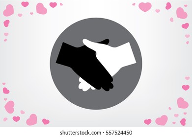 Handshake icon vector illustration 