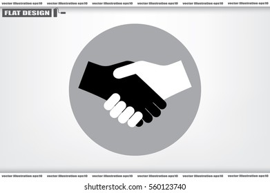 Handshake icon vector illustration