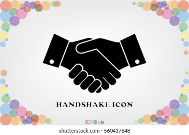 Handshake icon vector illustration 
