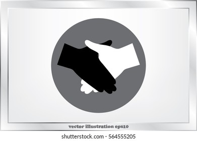 Handshake icon vector illustration