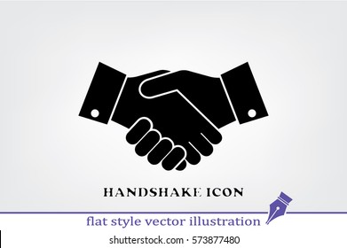 Handshake icon vector illustration.