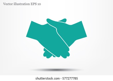 Handshake icon vector illustration.