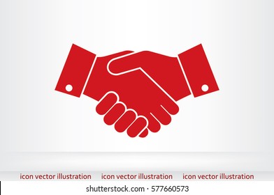 Handshake icon vector illustration.