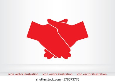 Handshake icon vector illustration 