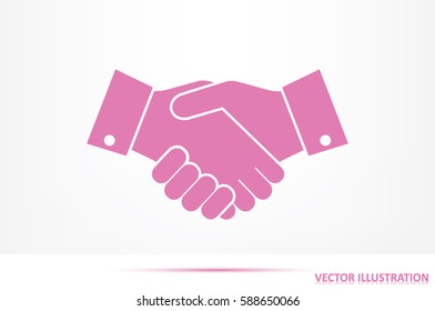 Handshake icon vector illustration