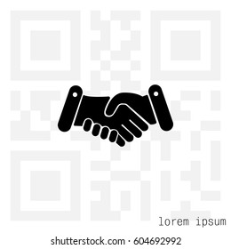 Handshake icon. vector illustration 