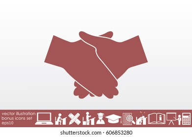 Handshake icon vector illustration