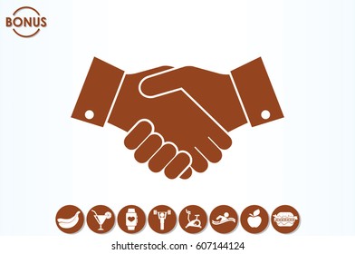 Handshake icon vector illustration