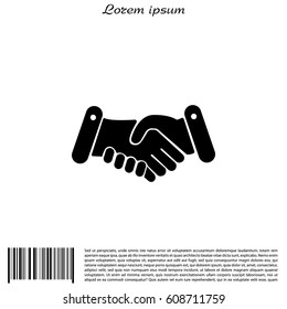Handshake icon. vector illustration 