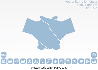 Handshake icon vector illustration