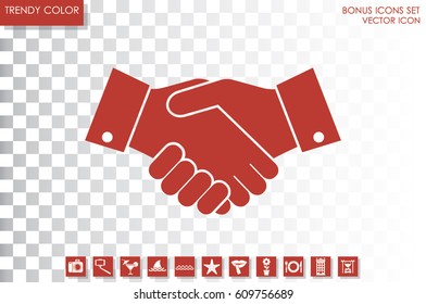 Handshake icon vector illustration