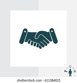 Handshake icon. vector illustration 