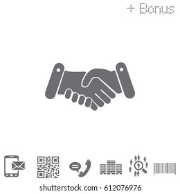 Handshake icon. vector illustration 