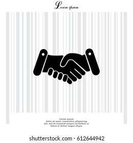 Handshake icon. vector illustration 