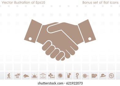 Handshake icon vector illustration