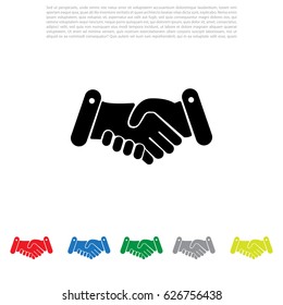 Handshake icon. vector illustration 