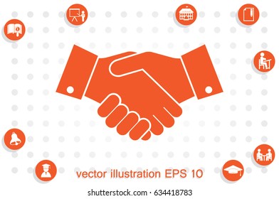 Handshake icon vector illustration