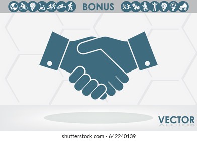 Handshake icon vector illustration