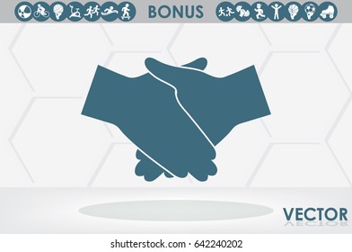 Handshake icon vector illustration