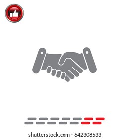 Handshake icon. vector illustration 