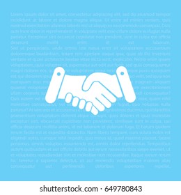 Handshake icon. vector illustration 