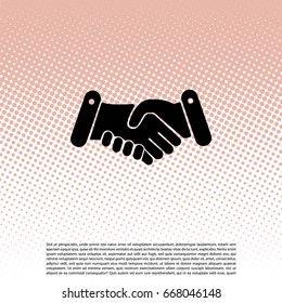 Handshake icon. vector illustration 