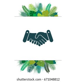 Handshake icon. vector illustration 