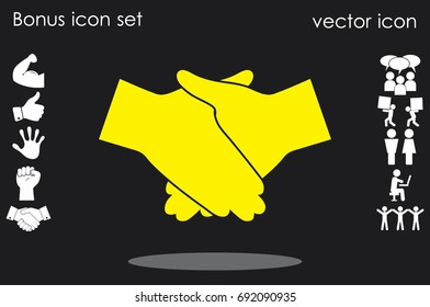 Handshake icon vector illustration